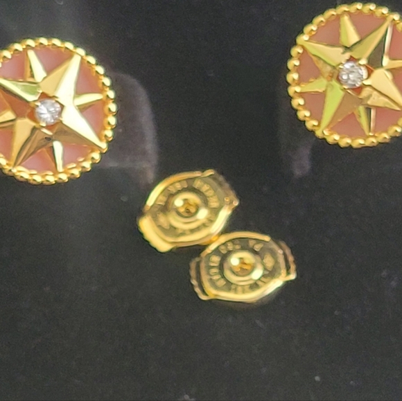 Dior Gold and Brown Star Earrings - Picture 7 of 14